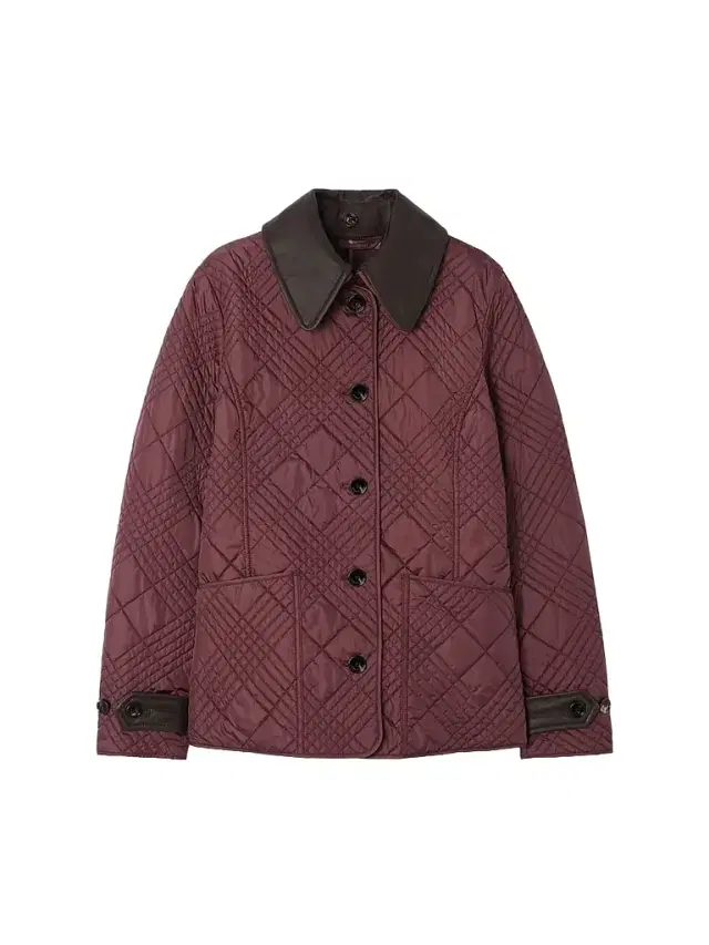 Burberry Women's Fernleigh Check Quilted Jacket - Vineyard Red