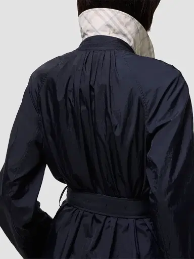 Burberry Women's Long Belted Nylon Car Coat | Thumbnail 4