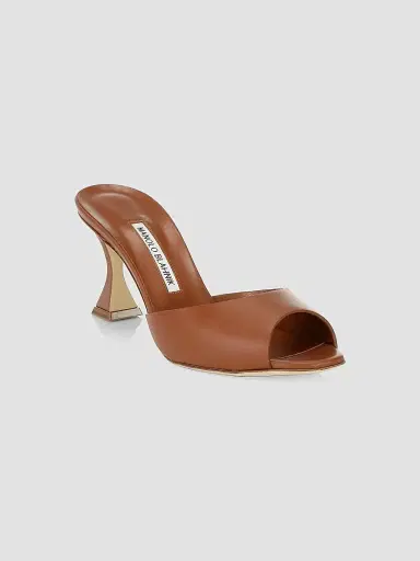 Manolo Blahnik Women's Jadarona 70MM Leather Mules | Thumbnail 2 Manolo Blahnik Women's Jadarona 70MM Leather Mules | Thumbnail 2