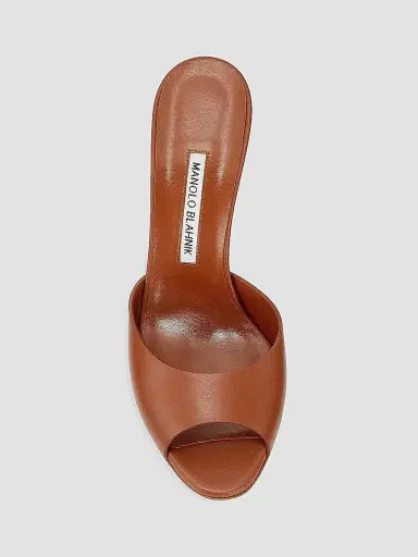 Manolo Blahnik Women's Jadarona 70MM Leather Mules | Thumbnail 5 Manolo Blahnik Women's Jadarona 70MM Leather Mules | Thumbnail 5