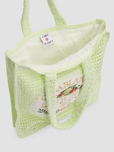 Casablanca Men's x Ladurée Crocheted Tote Bag | Thumbnail 3