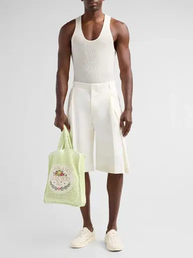 Casablanca Men's x Ladurée Crocheted Tote Bag | Thumbnail 5