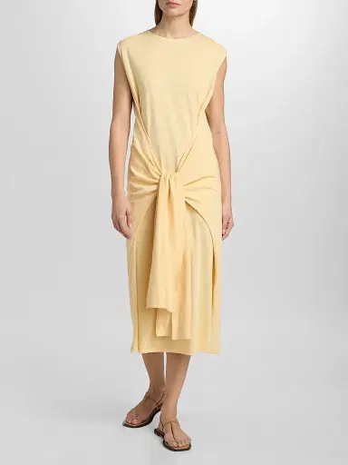 TOTEME Women's Tie-Waist Jersey Midi Dress | Thumbnail 2 TOTEME Women's Tie-Waist Jersey Midi Dress | Thumbnail 2