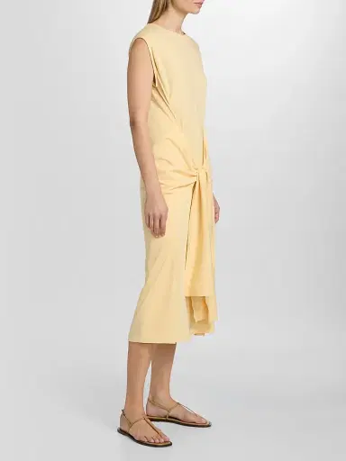 TOTEME Women's Tie-Waist Jersey Midi Dress | Thumbnail 4 TOTEME Women's Tie-Waist Jersey Midi Dress | Thumbnail 4