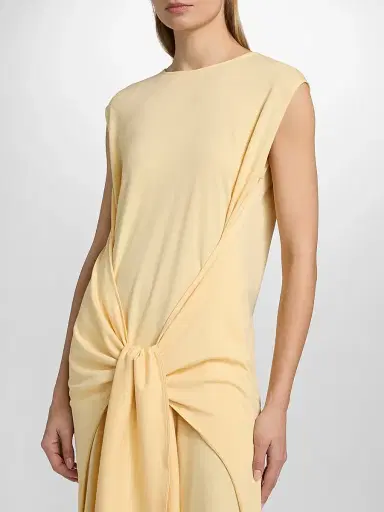 TOTEME Women's Tie-Waist Jersey Midi Dress | Thumbnail 6 TOTEME Women's Tie-Waist Jersey Midi Dress | Thumbnail 6