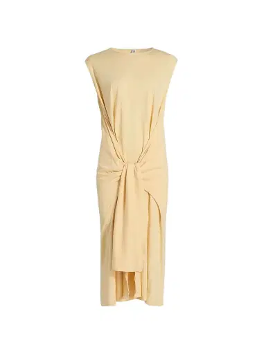 TOTEME Women's Tie-Waist Jersey Midi Dress | Thumbnail 1 TOTEME Women's Tie-Waist Jersey Midi Dress | Thumbnail 1