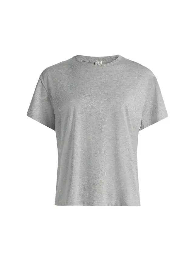 Women's Cotton-Blend Classic T-Shirt - Mid Grey Melange
