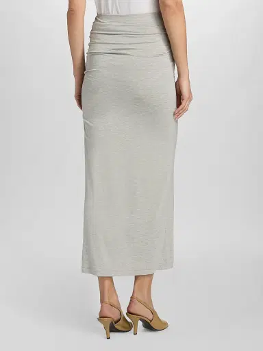 TOTEME Women's Draped Jersey Midi Skirt - Pale Grey - Size XL | Thumbnail 5