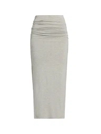 TOTEME Women's Draped Jersey Midi Skirt - Pale Grey - Size XL | Thumbnail 1