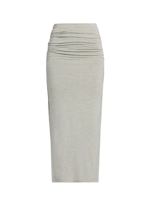 Toteme Women's Draped Jersey Midi Skirt - Pale Grey