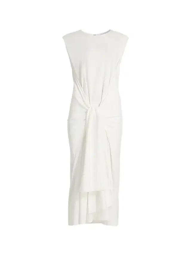 Women's Tie-Waist Jersey Midi Dress - Off White
