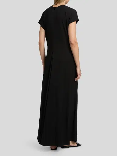 TOTEME Women's V-Neck Jersey Maxi Dress - Black - Size XL | Thumbnail 5