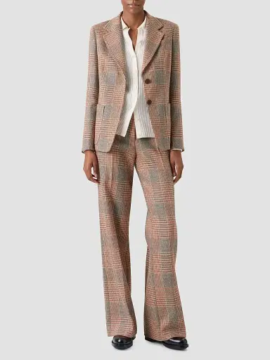 Akris punto Women's Glen Check Tailored Wool-Blend Blazer | Thumbnail 2