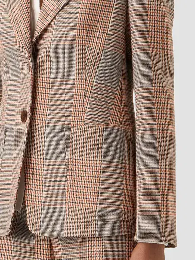 Akris punto Women's Glen Check Tailored Wool-Blend Blazer | Thumbnail 5