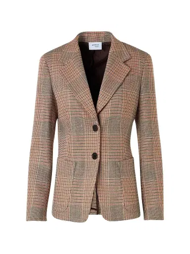 Akris punto Women's Glen Check Tailored Wool-Blend Blazer | Thumbnail 1