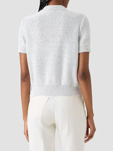Akris Women's Rib-Knit Linen-Blend Sweater - Ecru - Size 16 | Thumbnail 3 Akris Women's Rib-Knit Linen-Blend Sweater - Ecru - Size 16 | Thumbnail 3