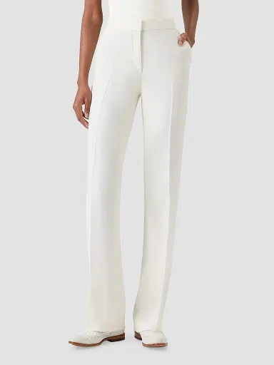 Akris Women's Carl Linen-Virgin Wool Straight-Leg Pants | Thumbnail 4 Akris Women's Carl Linen-Virgin Wool Straight-Leg Pants | Thumbnail 4
