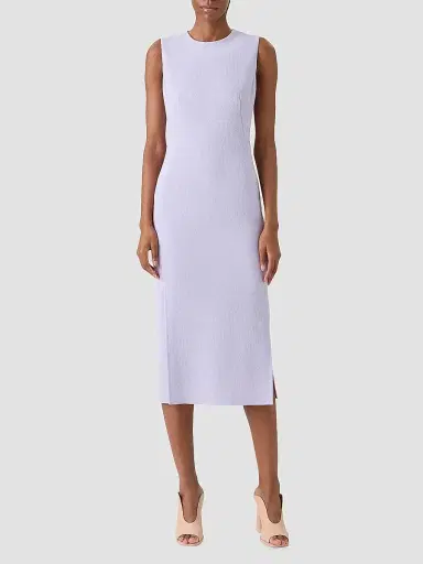Akris Women's Wool Crepe Sheath Midi Dress - Malva - Size 12 | Thumbnail 2