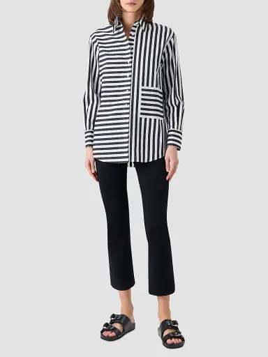 Akris punto Women's Kodak Striped Cotton Oversized Shirt | Thumbnail 2 Akris punto Women's Kodak Striped Cotton Oversized Shirt | Thumbnail 2