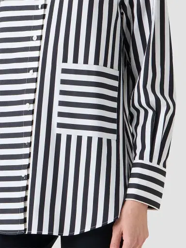 Akris punto Women's Kodak Striped Cotton Oversized Shirt | Thumbnail 5 Akris punto Women's Kodak Striped Cotton Oversized Shirt | Thumbnail 5