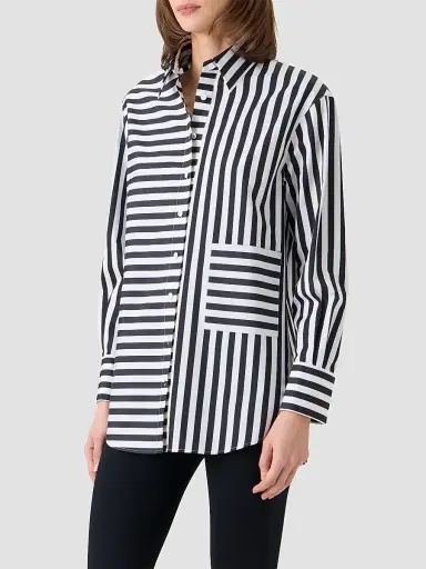 Akris punto Women's Kodak Striped Cotton Oversized Shirt | Thumbnail 6 Akris punto Women's Kodak Striped Cotton Oversized Shirt | Thumbnail 6