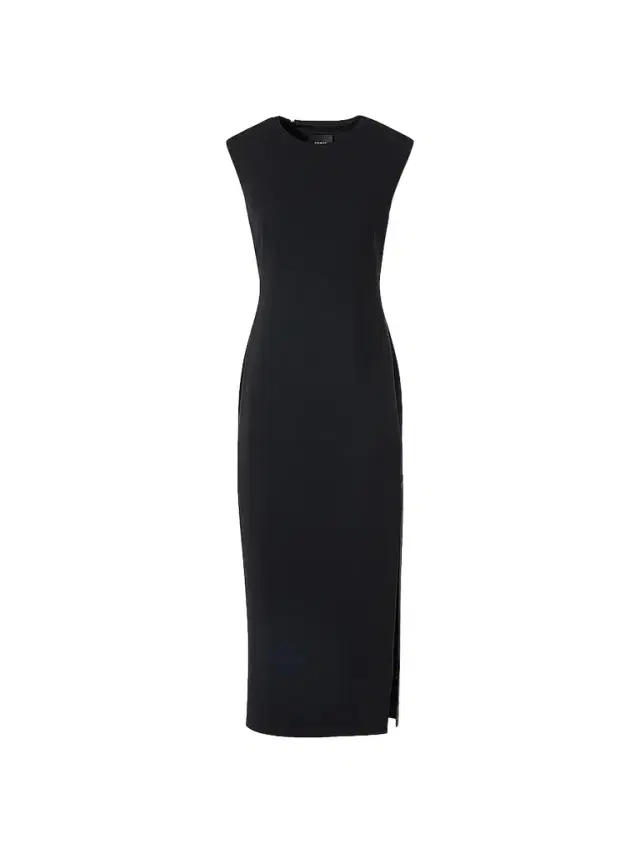 Women's Wool-Blend Sheath Midi Dress - Black