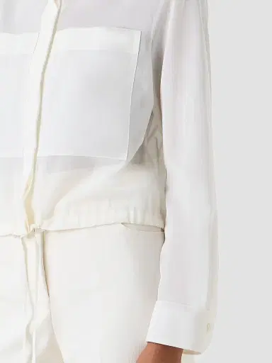 Akris Women's Cotton Button-Front Shirt - Ecru - Size 10 | Thumbnail 5