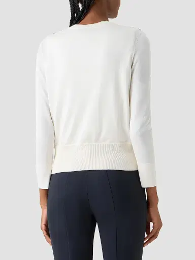 Akris Women's Printed Silk Long-Sleeve Cardigan | Thumbnail 3