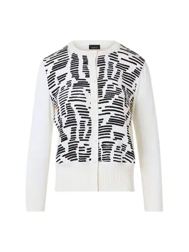 Akris Women's Printed Silk Long-Sleeve Cardigan | Thumbnail 1