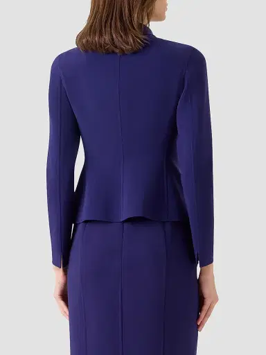 Akris Women's Hamer Double-Faced Wool Jacket - Dark Purple - Size 14 | Thumbnail 3 Akris Women's Hamer Double-Faced Wool Jacket - Dark Purple - Size 14 | Thumbnail 3