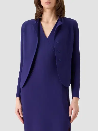 Akris Women's Hamer Double-Faced Wool Jacket - Dark Purple - Size 14 | Thumbnail 4 Akris Women's Hamer Double-Faced Wool Jacket - Dark Purple - Size 14 | Thumbnail 4