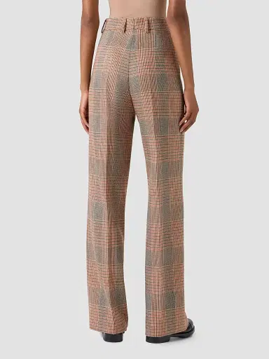 Akris punto Women's Chiaro Glen Check Virgin Wool-Blend Pants - Beige Mocca Orange - Size 16 | Thumbnail 2