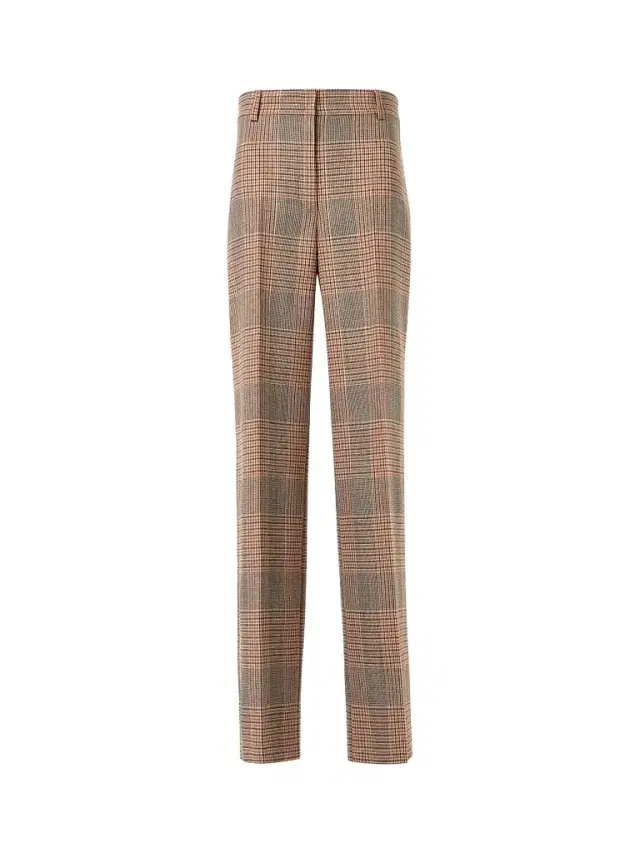 Akris punto Women's Chiaro Glen Check Virgin Wool-Blend Pants - Beige Mocca Orange