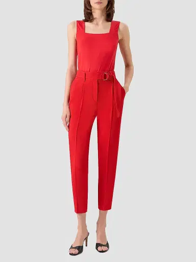 Akris punto Women's Stretch Jersey Sleeveless Top - Red - Size 16 | Thumbnail 2