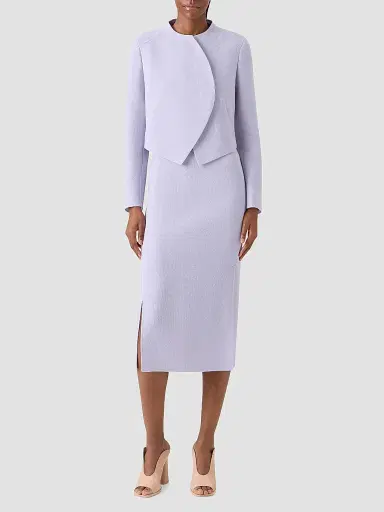 Akris Women's Hynora Asymmetric-Front Virgin Wool Jacket - Malva - Size 12 | Thumbnail 2