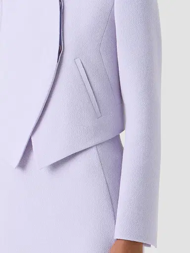 Akris Women's Hynora Asymmetric-Front Virgin Wool Jacket - Malva - Size 12 | Thumbnail 5