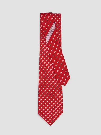 Ferragamo Men's Shark Print Silk Tie | Thumbnail 3 Ferragamo Men's Shark Print Silk Tie | Thumbnail 3