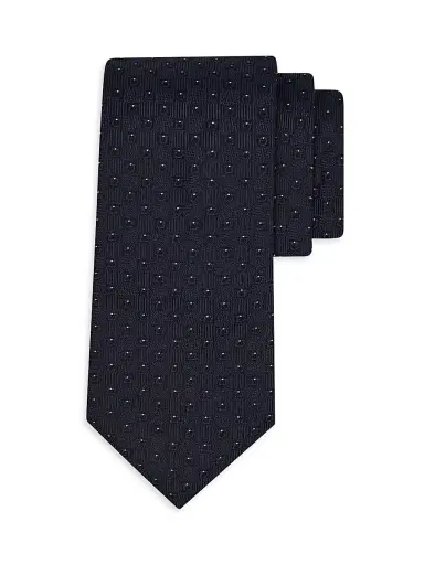 Ferragamo Men's Gancio Jacquard Woven Silk Tie - Blue Scuro | Thumbnail 1