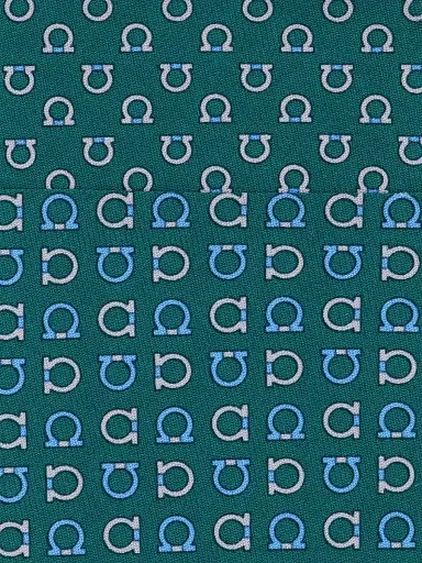 Ferragamo Men's Gancini Two-Tone Silk Tie - Verde Scuro | Thumbnail 4