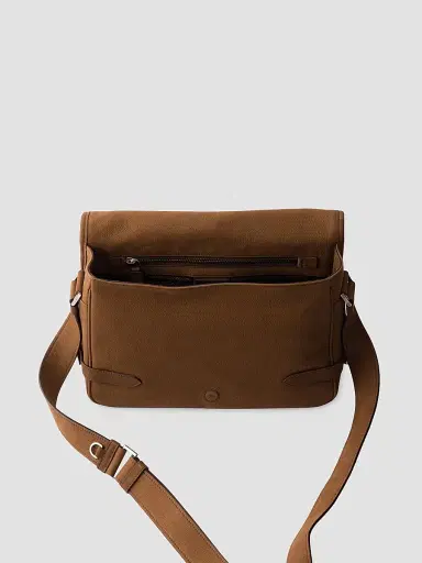 Prada Men's Nubuck Leather Shoulder Bag | Thumbnail 4