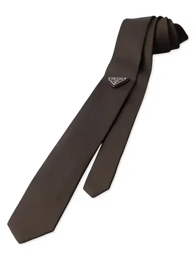 Prada Men's Re-Nylon Tie - Brown | Thumbnail 2