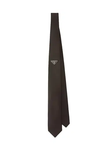 Prada Men's Re-Nylon Tie - Brown | Thumbnail 1