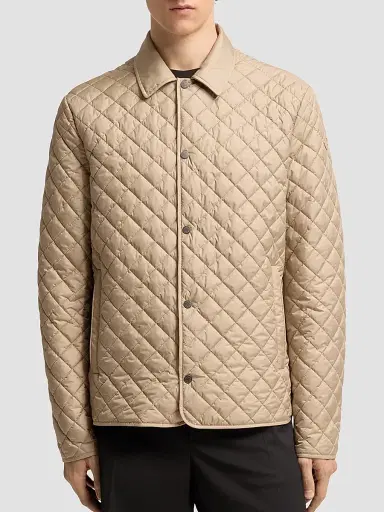 Moncler Men's Avrelie Down-Filled Shacket - Beige - Size XXL | Thumbnail 2