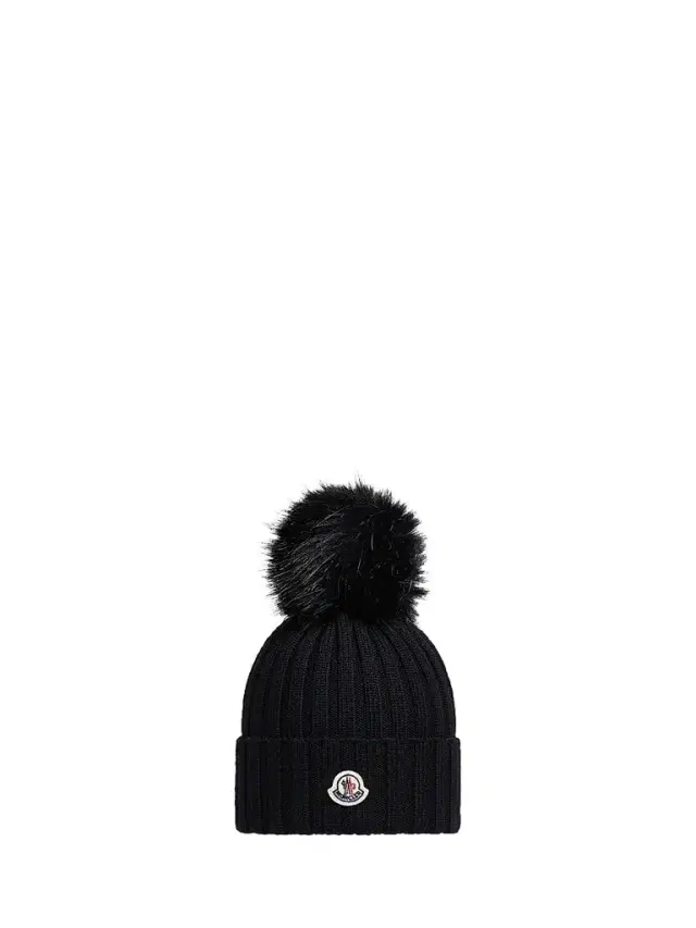Moncler Women's Beanie Hat in Wool - Black