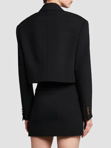 Versace Women's La Vacanza Hardware-Embellished Wool Crop Blazer | Thumbnail 5 Versace Women's La Vacanza Hardware-Embellished Wool Crop Blazer | Thumbnail 5