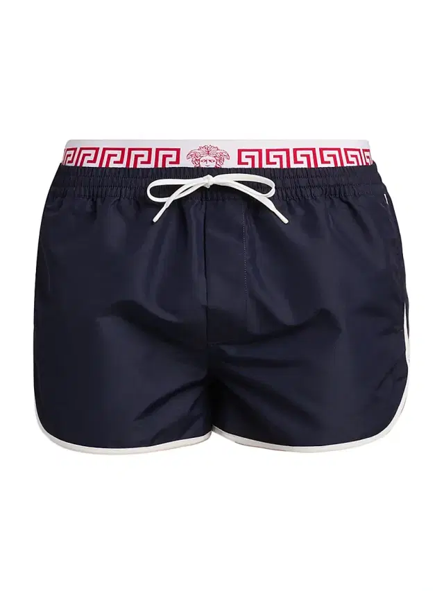 Men's Golfo Elasticized Waistband Swim Shorts - Dark Navy White