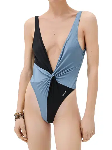 Versace Women's Colorblocked Twist One-Piece Swimsuit - Size XL | Thumbnail 2