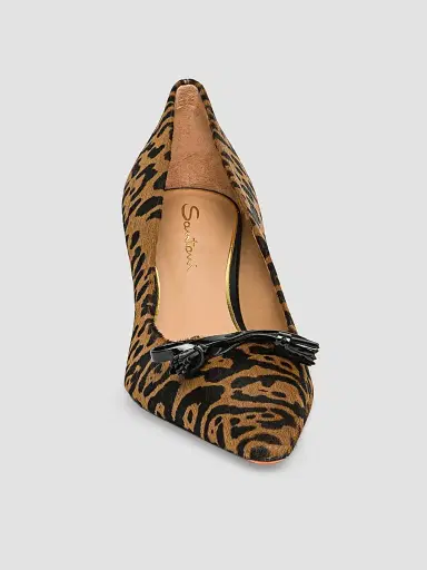 Santoni Women's Adri 55MM Leopard-Print Calf Hair Pumps - Leopard - Size 12 | Thumbnail 4 Santoni Women's Adri 55MM Leopard-Print Calf Hair Pumps - Leopard - Size 12 | Thumbnail 4