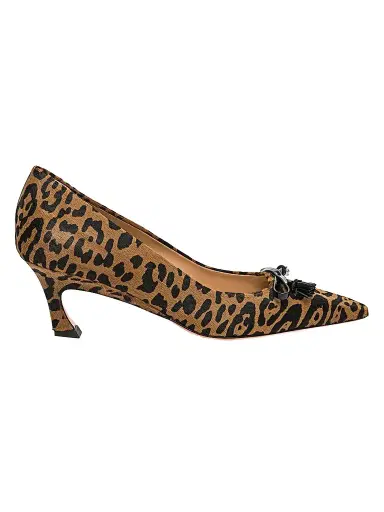 Santoni Women's Adri 55MM Leopard-Print Calf Hair Pumps - Leopard - Size 12 | Thumbnail 1 Santoni Women's Adri 55MM Leopard-Print Calf Hair Pumps - Leopard - Size 12 | Thumbnail 1
