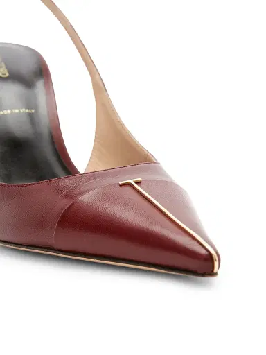 Tom Ford Women's 85MM Leather Slingback Pumps - Ruby Red - Size 10.5 | Thumbnail 5 Tom Ford Women's 85MM Leather Slingback Pumps - Ruby Red - Size 10.5 | Thumbnail 5